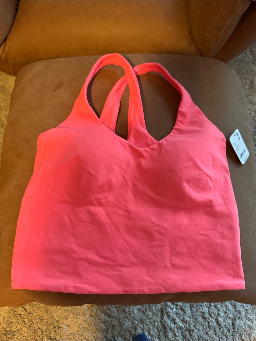 Free People Movement Good Karma Sculpt Crop Peach NWT